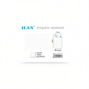 Etichette Adesive Rotonde 13mm, 54 Etichette per Foglio, 6 Fogli - Product Image 3