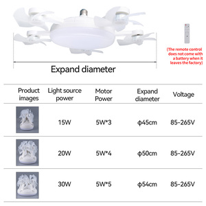 LED creativo E27 elettrico Drone <span class=keywords><strong>luce</strong></span> del dormitorio silenzioso vento forte oscuramento telecomando motore integrato ventilatore a <span class=keywords><strong>soffitto</strong></span> - Product Image 6