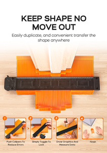 Doppel köpfiges DIY-Aluminium-Kontur messgerät Einfach zu bedienendes Holz bearbeitungs lineal mit Verriegelung messungen Benutzer definierte ODM-Unterstützung - Product Image 4