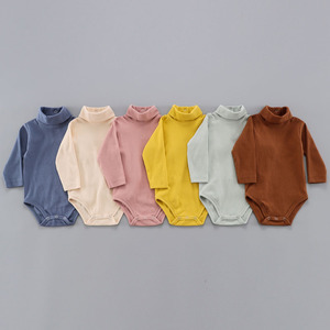 Mameluco de Bebé Unisex 100% Algodón, para Otoño, Invierno y Primavera, con Botones Traseros y Cuello Alto, para <span class=keywords><strong>Recién</strong></span> Nacidos - Product Image 1