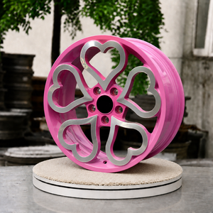 Jantes forgées monobloc personnalisées de style cœur, finition <span class=keywords><strong>rose</strong></span> usinée, 5x114.3 5x112 17 18 19 20 pouces pour Tesla Model 3 <span class=keywords><strong>Mini</strong></span> <span class=keywords><strong>Cooper</strong></span> - Product Image 2