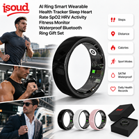 Anillo Inteligente con Monitor de Ciclo Menstrual, Control por Gestos, Monitor de Salud, Sueño y Temperatura, Diseño Moderno, Acero Inoxidable, Compatible con iOS 5