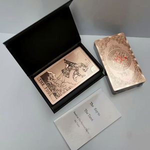 Cartas de Juego de PVC Plegables e Impermeables Personalizadas, 78 Cartas de Tarot <span class=keywords><strong>Vetter</strong></span> Starter, con Cajas de Regalo en Dorado, Oro Rosa y Rosa - Product Image 1
