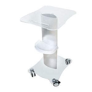 Ad Alte Prestazioni portatile professionale del viso bianco di bellezza in metallo salone di bellezza cosmetologia carrelli di stoccaggio trolley con mag lampada - Product Image 1