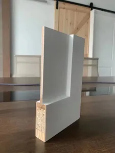 Puerta Interior Moderna Personalizada Precolgada Impermeable Estilo Shaker con Imprimación Blanca, Puertas de Madera Maciza de 3 Paneles para Dormitorio, Casa, Hotel, Apartamento - Product Image 6