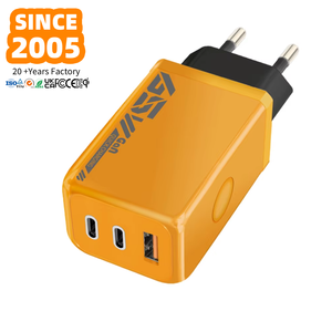 Chargeur <span class=keywords><strong>mural</strong></span> USB-C 3 ports 50W GaN Fast PD QC3.0 5V/3A pour ordinateur portable et téléphone, prise EU/US, directement de l'usine - Product Image 1