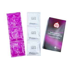 Ultradünne Trauben-Aromatisierte Latex-Kondome für Männer Genoppte Sex-Kondome - Product Image 3