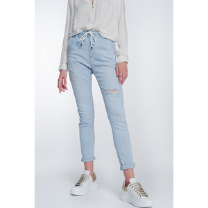 Jeans Jogger en Lavado Claro - Product Image 6