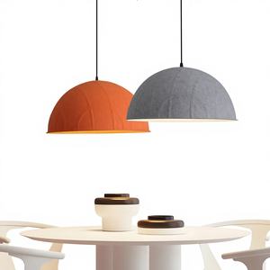 Lustre de <span class=keywords><strong>restaurant</strong></span> nordique en fer, suspension LED moderne et minimaliste, feutre insonorisant, éclairage pour café, chevet, bar, chambre à coucher - Product Image 1