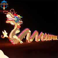 KFL-005 Lanterne géante en soie Dragon, défilé du festival chinois, décoration extérieure pour centre commercial et place, fabrication artisanale sur mesure en usine