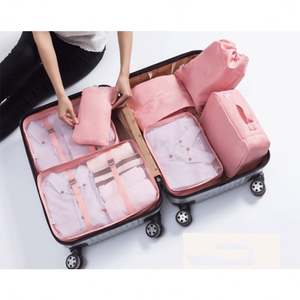 Travel Packing <b>Cubes</b> <b>6</b> Pcs Set Luggage Packing Organizers with Shoe Bag and Toiletries Bag - Product Image 5