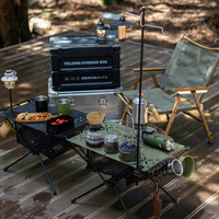 Table tactique IGT portable et légère en aluminium, pliable et réglable, pour le camping, les barbecues en plein air et la cuisine