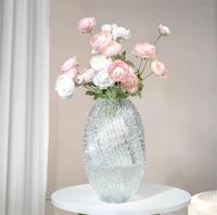 Vase en verre créatif haut de gamme lumineux décoration de fleurs hydroponiques simples modernes Arrangement de fleurs bureau
