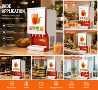 Distributeur de Boissons Froides Multi-Goûts ODM Personnalisé pour Cafés et Restaurants – Machine à Jus Froid à 4 Saveurs pour Vente en Gros