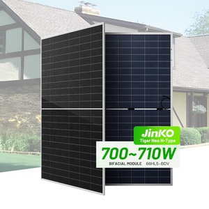 Jinko HJT 기술 715 와트 태양 전지 패널 이중 안면 700W 710W Jinko N 형 이중 유리 전체 키트 태양계 - Product Image 2
