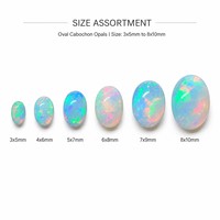 Opale naturelle australienne cabochon taille ovale, haute luminosité, multicolore, pierre libre pour incrustation de bijoux en or K, vente en gros