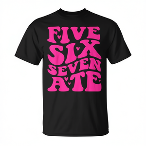 T-shirt imprimé rose Five Six Seven Ate, design Cheerleader Era - Product Image 2