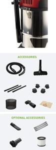 เครื่องดูดฝุ่นแบบพกพา K-D/W ถังสแตนเลส 12 ลิตร/15 ลิตร 1200 วัตต์ สำหรับดูดฝุ่นแห้งและเปียก พร้อมไส้กรอง HEPA สำหรับใช้ในรถยนต์และกลางแจ้ง - Product Image 4