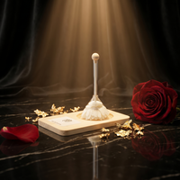 Dispositivo de exhibición de perfumes con base de madera y embudo para probar fragancias de aceites esenciales y perfumes de flores