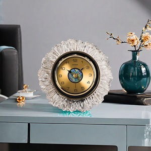 Creative Acrylic Desk <b>Clock</b> Circular Silent Quartz <b>Clock</b> Decorative Home <b>Table</b> <b>Clock</b> Simple Design Night Light Feature - Product Image 1