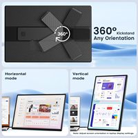 Monitor Portátil de 16 Pulgadas FHD 1200P, Monitor Horizontal y Vertical, Plug & Play, Altavoces Integrados para Laptop con Cubierta Inteligente Premium