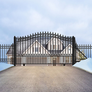 Villa sécurité métal <span class=keywords><strong>acier</strong></span> portes d'entrée portails photo conception sécurité personnalisée entrée principale <span class=keywords><strong>portail</strong></span> électrique <span class=keywords><strong>coulissant</strong></span> en fonte forgé - Product Image 2