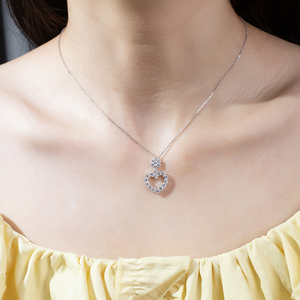 สร้อยคอแฟชั่น MSN-920 ทองคำขาว 18k ประดับเพชรเพาะเลี้ยง - Product Image 4