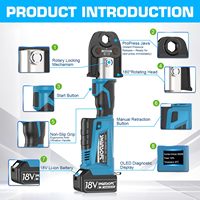 Outil hydraulique électrique rechargeable portable Swansoft-Pince à sertir les tuyaux en acier inoxydable pour le sertissage des anneaux de gaz et d'eau