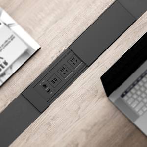 Regleta de Enchufes Deslizante Universal JOYE para Escritorio, con Cubierta Deslizante y USB, para Muebles de Oficina - Product Image 5