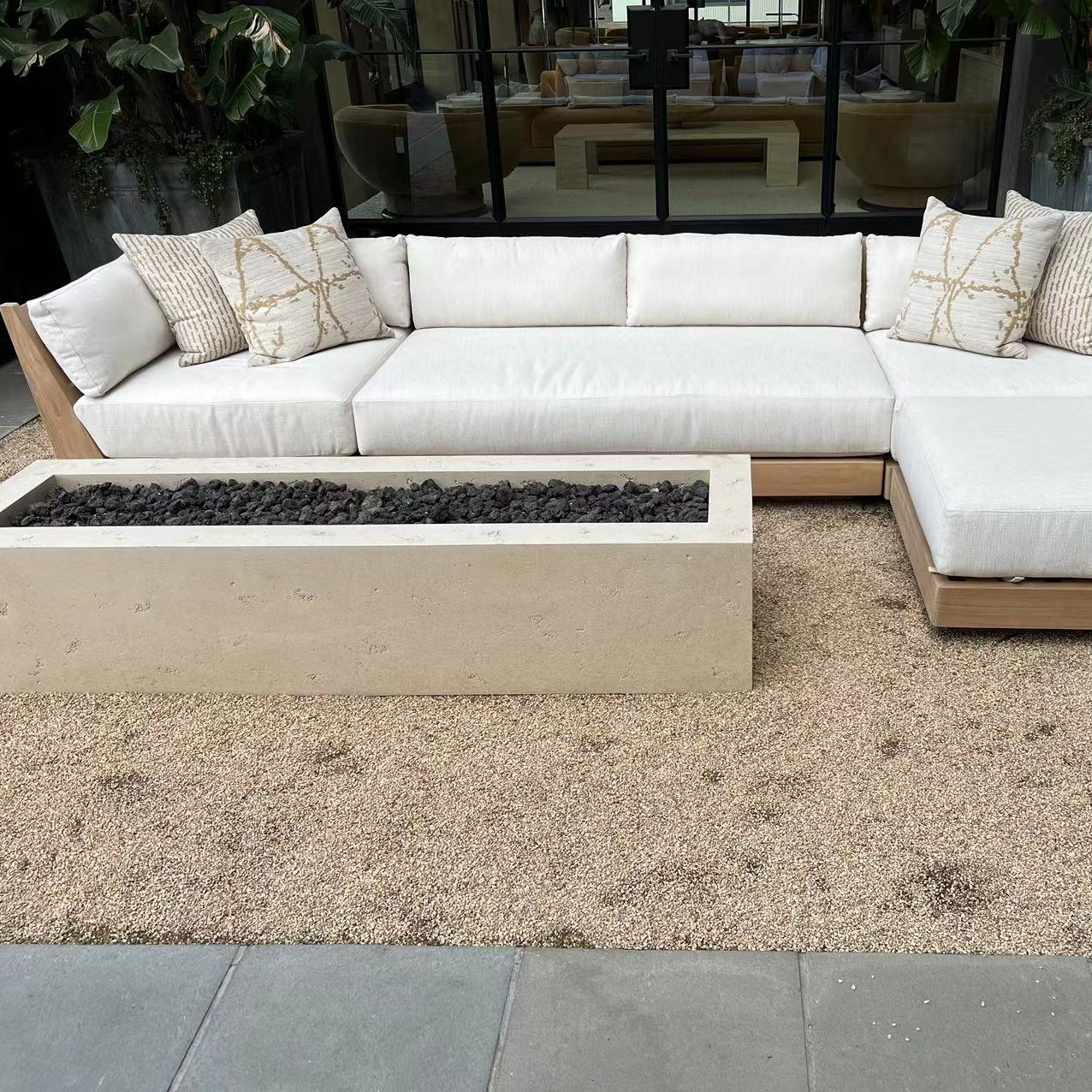 2023 new arrival Luxury Wholesale New Modern Teak wood Garden sofa set Outdoor  Furniture