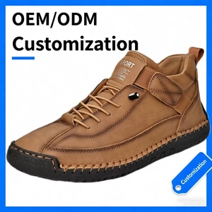 OEM Logo fatto a mano in <span class=keywords><strong>pelle</strong></span> da <span class=keywords><strong>uomo</strong></span> Casual Slip-On scarpe traspiranti alla moda con utensili taglie forti stile da passeggio - Product Image 2