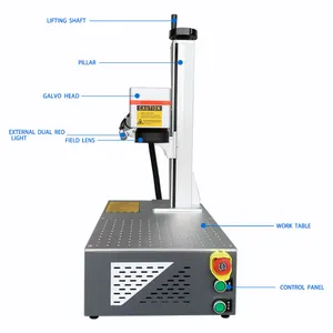 50w 30w fiber laser engraver new marking machine for small business jewelry and gun firearms industry engraving