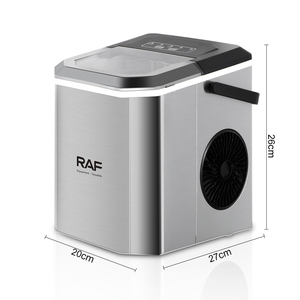 เครื่องทำน้ำแข็ง RAF รุ่นใหม่ พร้อมที่จับ 26 ปอนด์/24 ชั่วโมง เครื่องทำน้ำแข็งแบบพกพาพร้อมที่ตัก ปรับระดับได้สำหรับวางบนเคาน์เตอร์ - Product Image 5