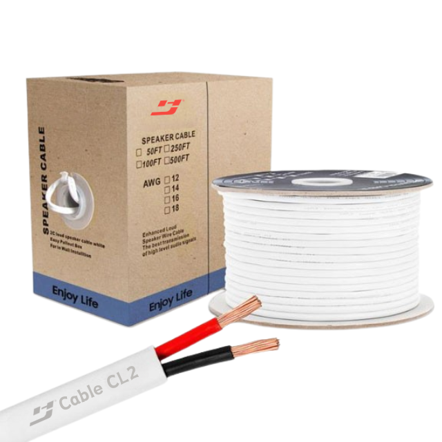 Wholesale OFC Copper 2core 16AWG PVC Jacket 300V 100m 100roll Speaker Cable With High-End Quality