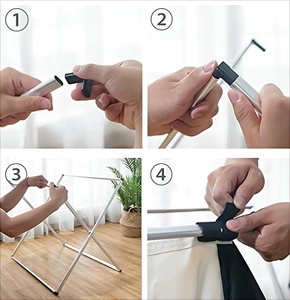 Lớn Oxford vải cản trở giặt giỏ <span class=keywords><strong>3</strong></span> phần vải lưu trữ giá bẩn quần áo cản trở có thể gập lại giặt SORTER - Product Image 6