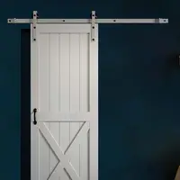 Putih Dicat Kayu Solid Panel Beralur Internal Interior Pintu Kayu