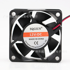 พัดลมระบายความร้อน Sqgiun 60 มม. 12V DC ขนาด 60x60x25 มม. แบบสองสาย สำหรับคอมพิวเตอร์ พาวเวอร์ซัพพลาย และการ์ดจอ - Product Image 1