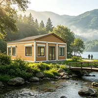 Maison conteneur extensible en acier, personnalisable en usine, polyvalente, type Apple Cabin - Mini-maison préfabriquée avec abri intégré et salle de bain complète