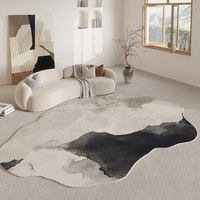 Tapis de salon Hapton modernes de luxe personnalisés en polyester – Lavables et antidérapants pour la prière et les voyages