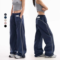 Pantalones Deportivos de Pierna Recta de Secado Rápido para Mujer con Logotipo Personalizado, Pantalones Casuales Ligeros con Cordón para Correr, Hacer Ejercicio y Gimnasio