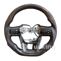 Accessoires de voiture personnalisés pour Toyota Hilux Revo Volant en fibre de carbone véritable noir avec interrupteur