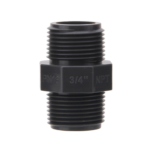 Flowcolour 1/2 "-2" uPVC niipple đôi nam chủ đề adpator PVC Ống núm vú Phụ kiện phù hợp núm vú nhựa cho nước - Product Image 1