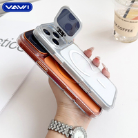 Funda Rígida Magnética para PC VAWI B439 con Placa Trasera de Alta Transparencia y Cubierta Protectora de Lente para iPhone 17 Pro Max, Funda de PC Resistente a Golpes