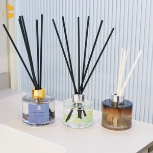 200ml hàng đầu xếp hạng fibre lau sậy sang trọng sậy khuếch tán bằng gỗ nắp nhà hương thơm thủy tinh trang trí sậy khuếch tán chai cho nhà - Product Image 5