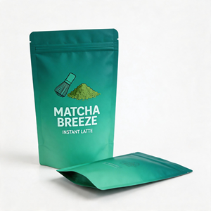 Sachets personnalisés imprimés en gros, directement de l'usine, pour l'emballage de poudre de matcha - Product Image 1