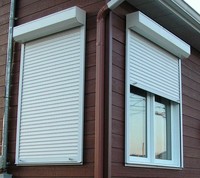 Fenêtres coulissantes de volet roulant en aluminium automatique électrique avec poignée pour hôtel d'appartement