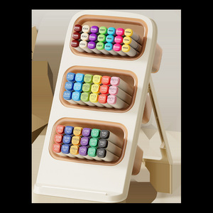 Boîte de rangement pour marqueurs multicouches, organisateur de bureau 2L pour supports de papeterie pour étudiants et bureau - Product Image 4