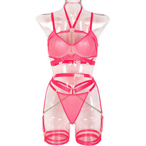 Lingerie wanita seksi, pakaian dalam pesta dansa seksi <span class=keywords><strong>3</strong></span> potong Set - Product Image 6