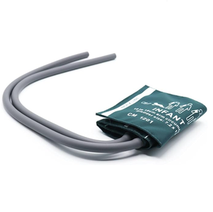 Medizinisches Zubehör Wiederverwendbare Grüne Nylon-NIBP-Manschette Doppelschlauch 10-19cm Säuglings-Blutdruckmanschette für Patientengebrauch - Product Image 2