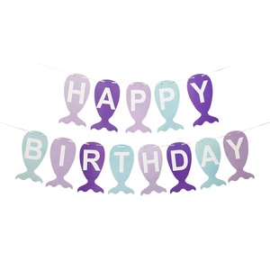 Décorations pour fête thème sirène violet, ballons en sarcelle pour enfants, ornement de gâteau, piscine, <span class=keywords><strong>petite</strong></span> sirène, thème de fête d'<span class=keywords><strong>anniversaire</strong></span> - Product Image 6